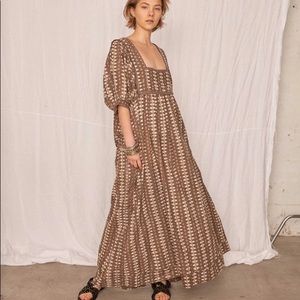 Kinga Csilla Block Print Maxi in Sand